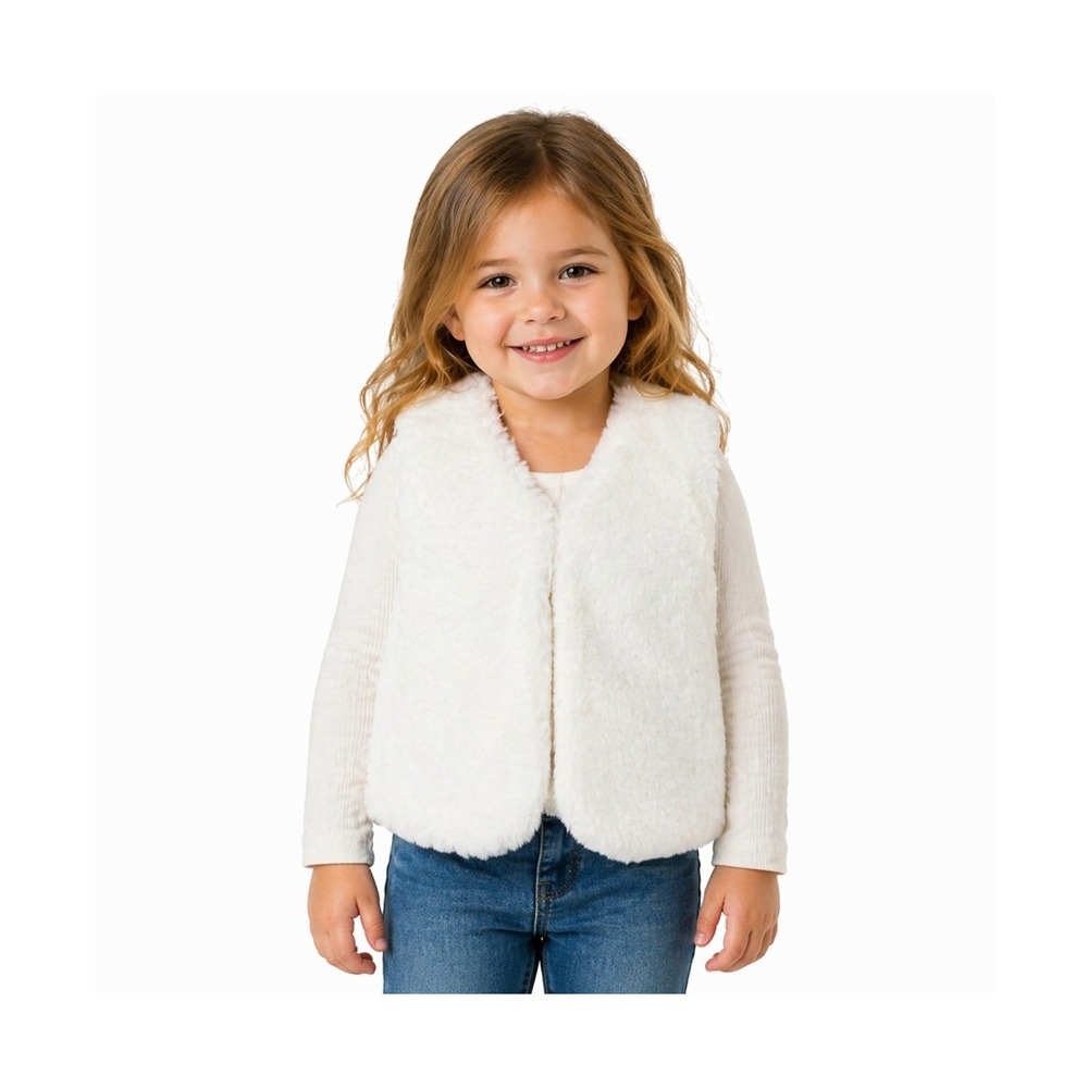 Epic Threads Toddler Girls Faux Fur Vest Angel White Size 2T NWT 100192726TG